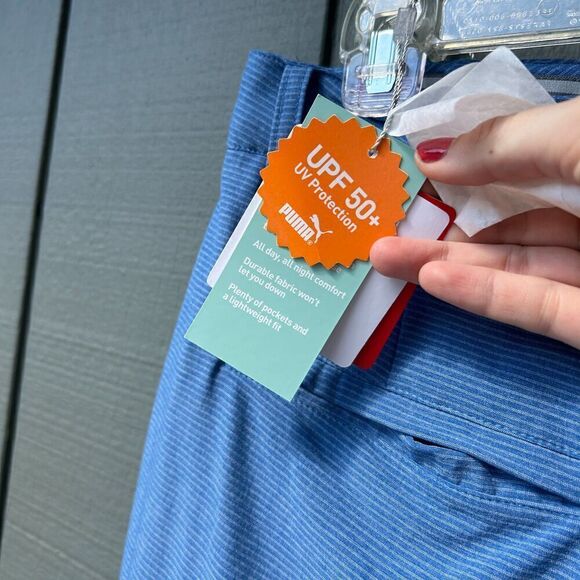 NEW Puma 101 Blue Striped Performance Golf Shorts Men's size 30 - Picture 5 of 6